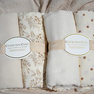 Vintage Baby Swaddle Muslin Blanket Lightweight Cotton Infant Wrap Breathable Fabric Natural Texture Soft Comfort Neutral Nursery Essential image 10