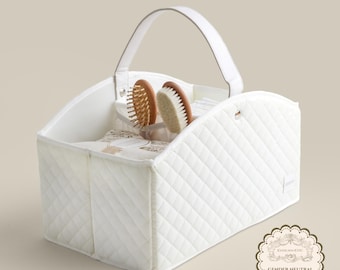 Felt Diaper Caddy Nursery Storage Bin Organizer Baby Essential Changing Station Supply Basket Portable Organizer Newborn Necessity Baby