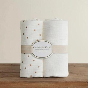 Vintage Baby Swaddle Muslin Blanket Lightweight Cotton Infant Wrap Breathable Fabric Natural Texture Soft Comfort Neutral Nursery Essential image 13
