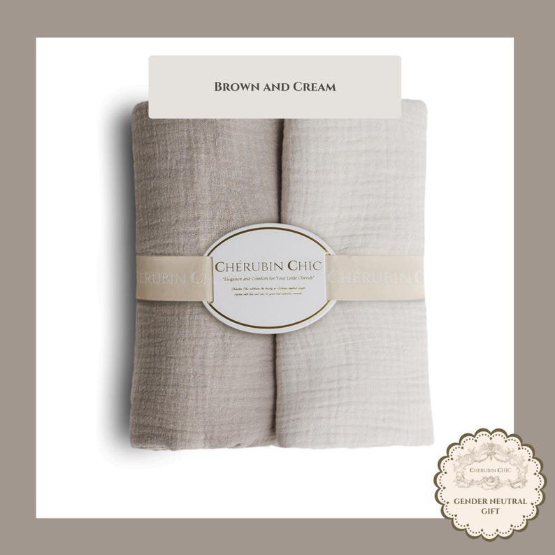 Vintage Baby Swaddle Muslin Blanket Lightweight Cotton Infant Wrap Breathable Fabric Natural Texture Soft Comfort Neutral Nursery Essential image 9