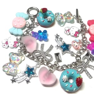 Colorful Charm Bracelet: Funky Junk Jewelry