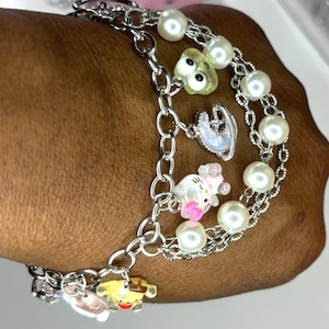 Colorful Charm Bracelet: Fun Junk Jewelry