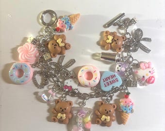 Free Style Colorful Charm Bracelet: Fun Junk Jewelry