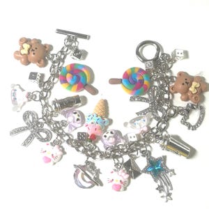 Colorful Charm Bracelet: Fun Junk Jewelry