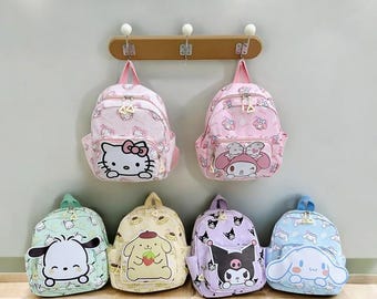 Zaino Hello Kitty / Sanrio, Hellokitty, My Melody, Kuromi, Cinnamoroll, Pompompurin, Pochacho, Carino, Regalo, Anime, Borsa, Contenitore, Accessorio