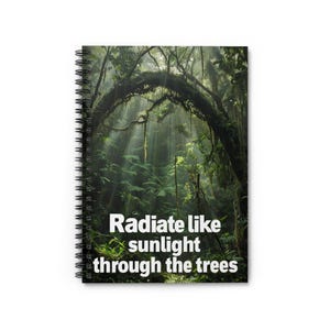 Green Goddess Spiral Notebook - Ruled Line | Nature-Inspired Writing Journal | 118 Lined Pages