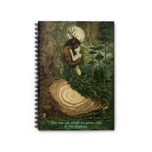 Green Goddess Spiral Notebook - Ruled Line | Nature-Inspired Writing Journal | 118 Lined Pages