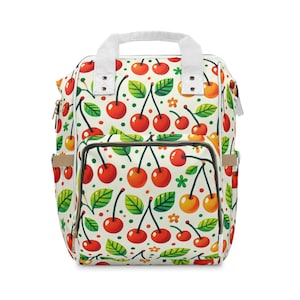 Cherry Bliss Diaper Backpack A Stylish Essential for Parents on the Go