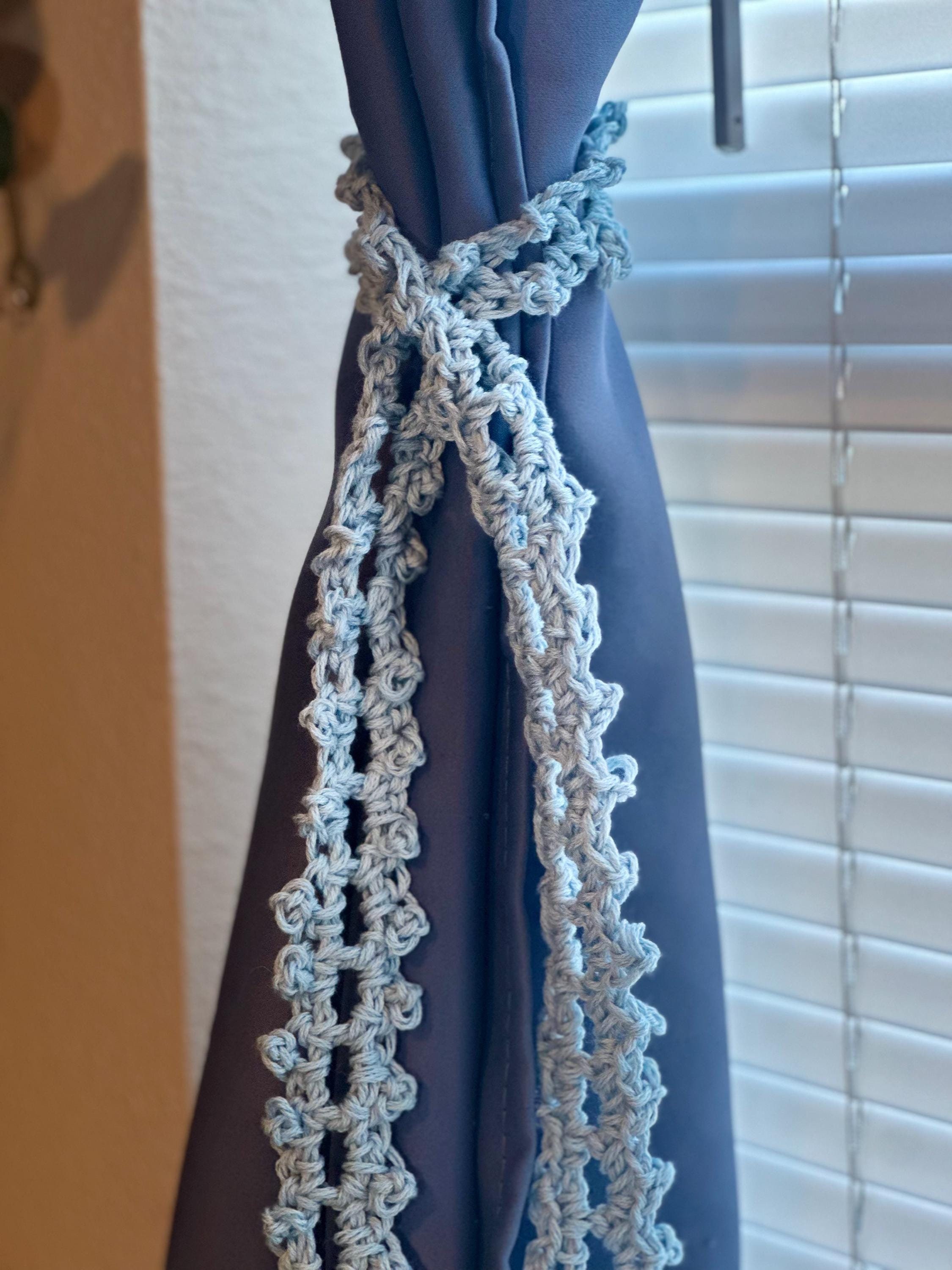 39 Beautiful Crochet Curtain Patterns to Dress Your Windows 31 Dainty Crochet Curtain Tieback Crochet Tutorial for Home