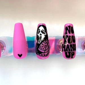 Valentijnsdagschreeuw Ghostface &#39;No You Hang Up&#39; Druk op de nagels