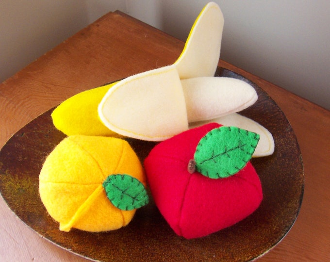 Felt Food Fruit Set Eco Friendly Pretend Play Food for Etsy
