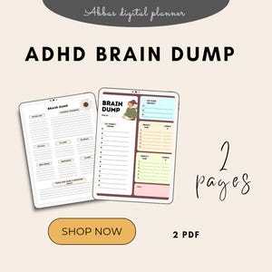 Brain Dump PDF, Printable Brain Dump Template, Digital Mind Declutter, Mental Clarity Journal, Productivity Planner, Instant Download