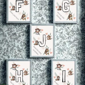 5 CurlyHairPets ABC Poster for Kids(F-J) – Perfect decoration for your kids room! Print as PDF – Instant Download - Adobe Recommended