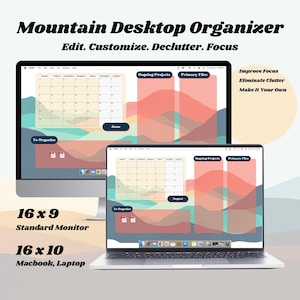 Mountain View 2025 Desktop Organizer Wallpaper: Stay Organized in Style!