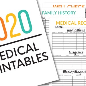 Printable Medical Binder Bundle- Editable