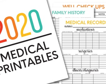 Printable Medical Binder Bundle- Editable