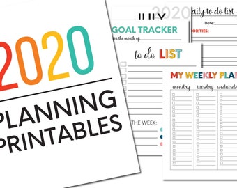 2020-2021 Calendar Printable,  Calendar Template, Planner, Editable Planner, Blank Calendar, Instant Download, Editable PDF