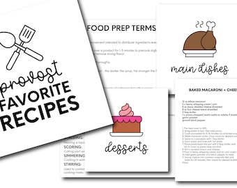 Editable Recipe Card Template, Download Personalized Recipe Page, Recipe Binder, Printable Recipe Page