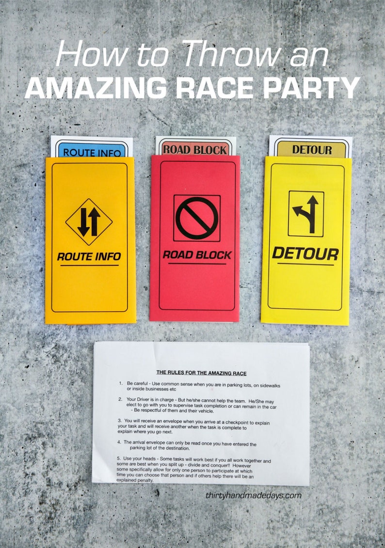 Amazing Race Party Printables Editable Digital image 1