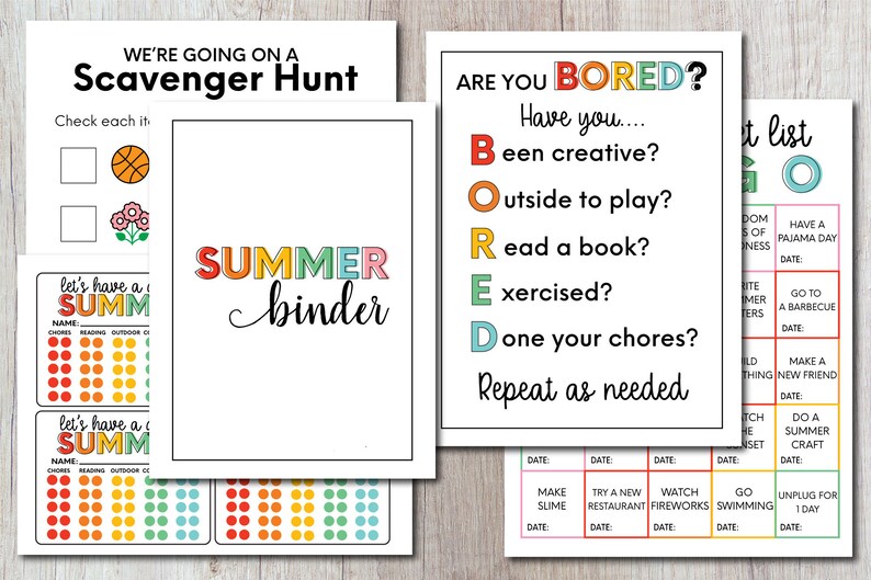 Printable Summer Binder Editable image 4