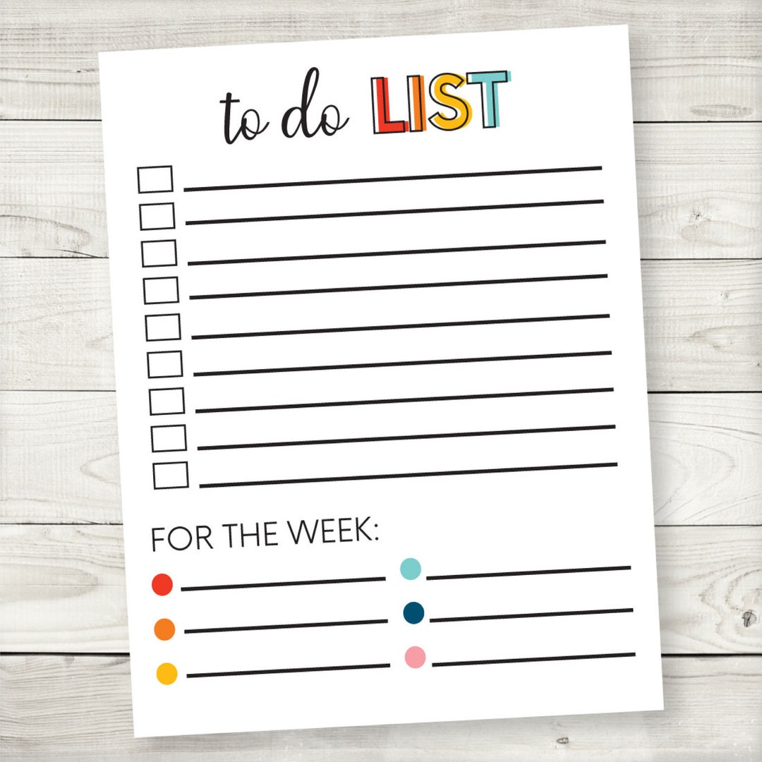 Editable to Do List Printable - Etsy