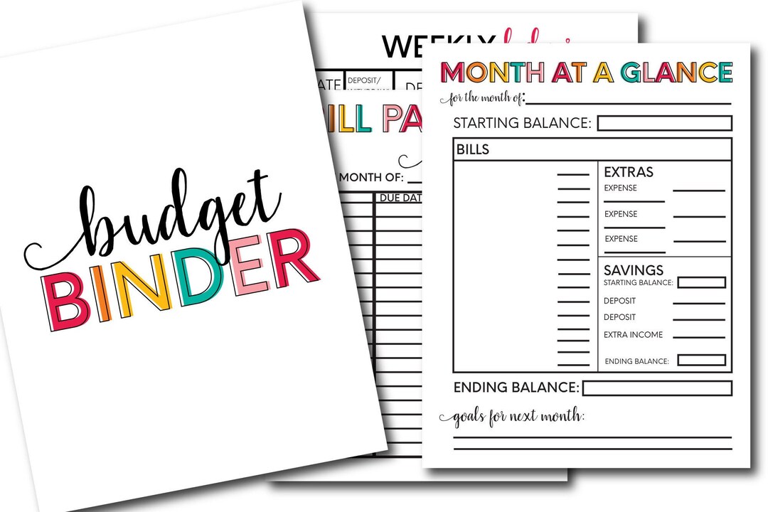 Printable Budget Binder- Editable - Etsy