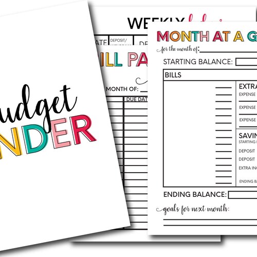 Printable Budget Binder- Editable