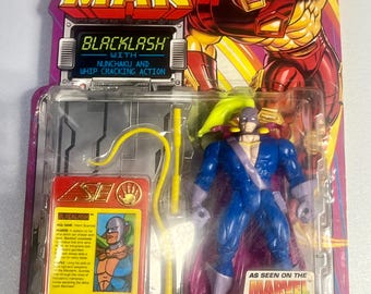 Blacklash 1994 Iron Man Animated Series 100% Complete on Card Vintage Toy