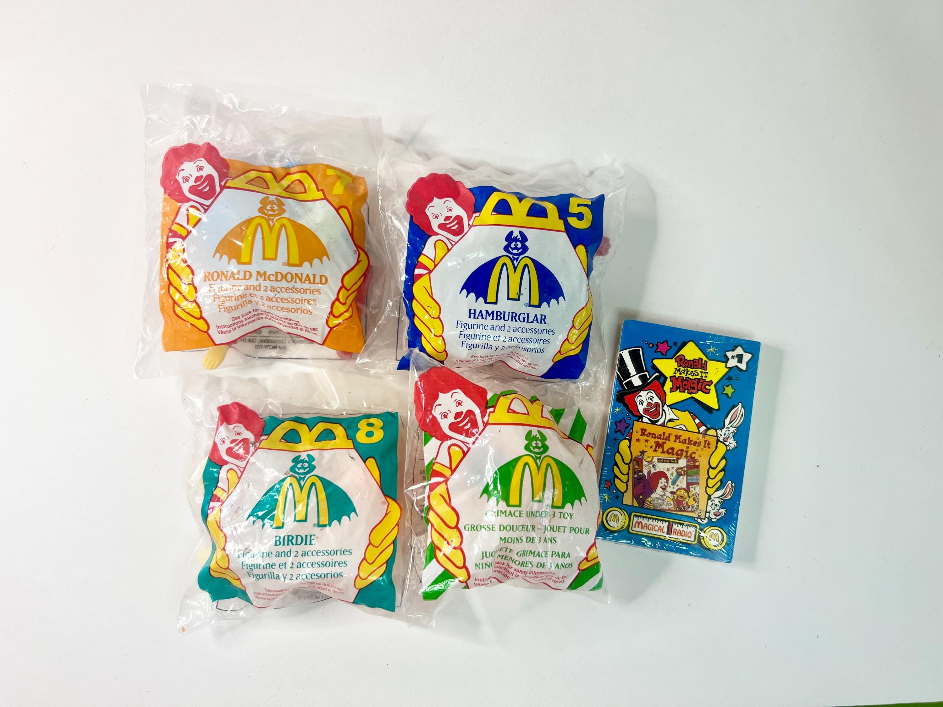 LOT ANCIENS JOUETS Mcdonald's 90' - Ronald Birdie Hamburglar et Grimace EUR 8,90 - FR