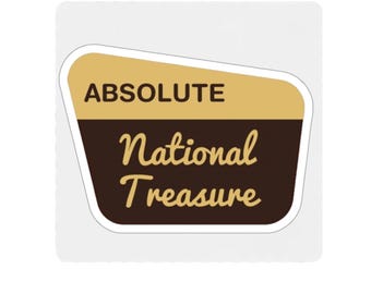 Absolute National Treasure Die-Cut Stickers |  Perfect for Gifts, Scrapbooking, Journals, and Décor