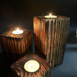 Rustic candle holders