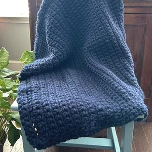 Navy Blue Baby Blanket