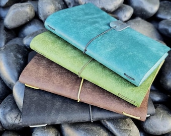 The Basalt - Funda de diario de cuero Pueblo tamaño A5