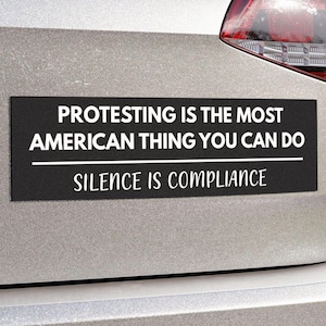 Protest Fascism Car Magnet Sticker Democrat Bumper Sticker Political Anti-MAGA Republican Anti-Trump Elon Musk Authoritarianism FDT