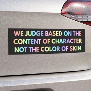 Anti Maga Anti Racism Car Magnet 10x3 Anti Republican Political Democrat Bumper Sticker Anti GOP Traitor Trump FDT Anti Trump
