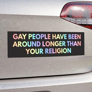 LGBTQ Pride Car Magnet Sticker Democrat Bumper Sticker Political Anti-MAGA Republican Anti-Trump Elon Musk Immigration Pride Month