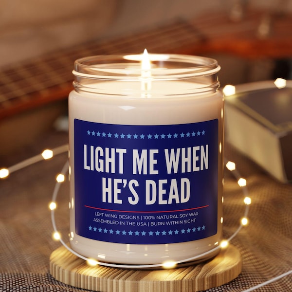 Funny Anti Trump Soy Candle Anti Republican FDT Democrat Liberal Political Vote Blue Progressive Gift Protest Resist
