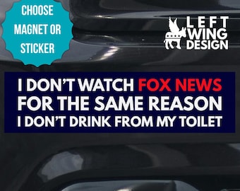 Funny Anti Trump MAGA Media Bumper Sticker Magnet Liberal Anti Republican Fascists Civil Human Rights Cult FDT Anti Conservative Anti GOP