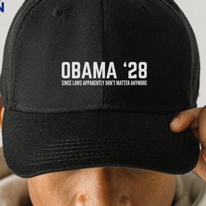 Barobama 2028 gestickter Dad-Hut Verstellbare Baumwollmütze Progessiver politistischer Baseball Anti-MAGA-Trumpf-Protest widerstehen FDT