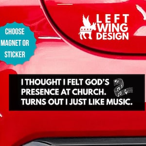 Religieuze deconstructie bumpersticker magneet liberaal-democraat politieke sticker progressieve anti troef bescherm geschiedenis anti MAGA FDT