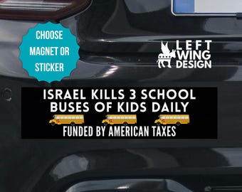 Anti Israel Car Magnet Bumper Sticker Anti Trump Republican Zionism