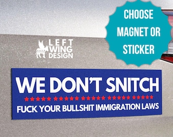 Wij verraden automagneet niet Bumpersticker Politieke anti-Trump Schaf ijs af