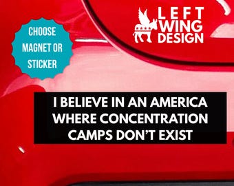 Imán para coche anti-ICE, pegatina anti-Trump MAGA