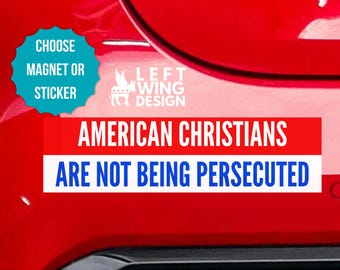 Christenen Bumpersticker Automagneet Liberale Anti MAGA Cult Trump FDT