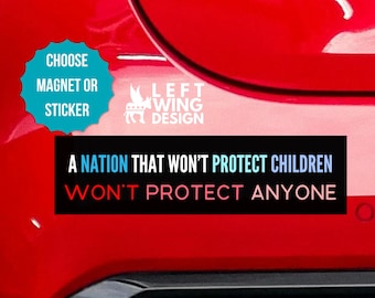 Protect Children Car Magnet Bumper Sticker Anti Trump MAGA Republican