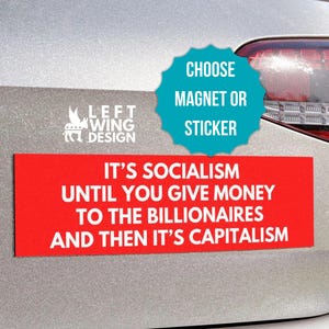 Anti Billionaires Car Magnet Bumper Sticker FDT Anti Trump