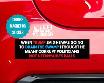 Funny Anti Trump Anti War Car Magnet Bumper Sticker Political Protest Sign Anti Republican