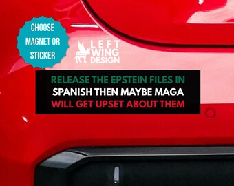 Pegatina magnética para parachoques de coche anti MAGA, liberación de la lista, abolición de ICE, anti Trump