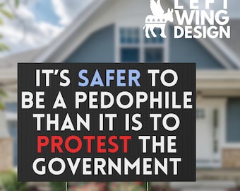 Anti Trump Yard Sign Lawn Protest Government Release the Files