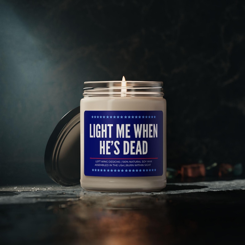 Funny Anti Trump Soy Candle Anti Republican FDT Democrat Liberal Political Vote Blue Progressive Gift Protest Resist image 8
